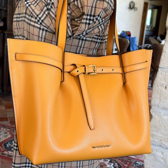 Michael Kors Large Emilia Shoulder Handbag & Wallet set NWT honeycomb - Picture 13 of 13